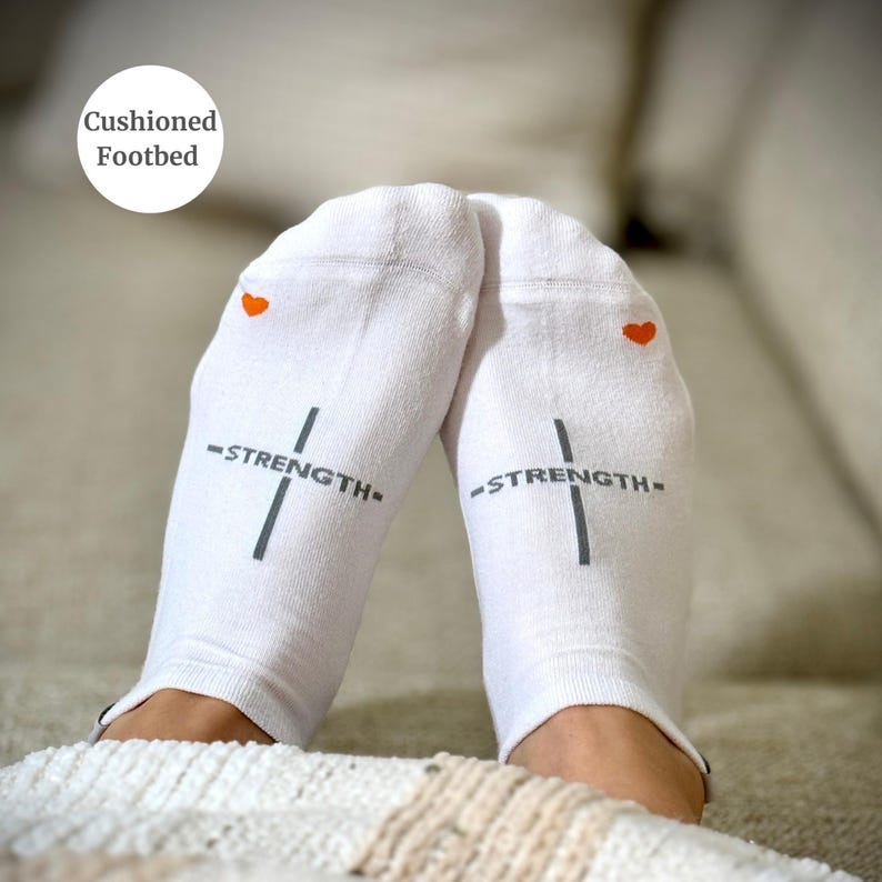 Motherhood Journey Socks Ivf Support Gift Faith Based Comfort Message Hope Trust Strength Words Fertility Treatment Support Encouraging Present Embryo Transfer Day Special Occasion Pregnancy Path Comfort Cozy Wear Spiritual Message
