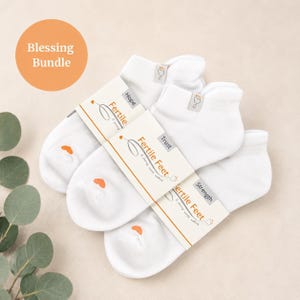 Ivf Sock Gift Fertility Support Pregnancy Comfort Faith Based Encouragement Prayer Motherhood Journey Waiting Hope Christian Embryo Transfer Bundle of 3
