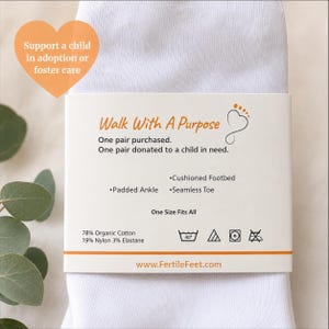 Ivf Sock Gift Fertility Support Pregnancy Comfort Faith Based Encouragement Prayer Motherhood Journey Waiting Hope Christian Embryo Transfer image 6