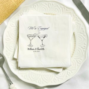 Custom Wedding Cocktail Napkins,Custom Napkins,Personalized Party Napkins with 100 Sheets,Bridal Shower,Engagement,Anniversaries,Party Decor