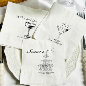 Custom Champagne Tower Cocktail Napkins,Custom Wedding Napkins,Monogrammed Custom Napkins,Custom Napkins,PartyNapkins,Birthday,Bridal Shower