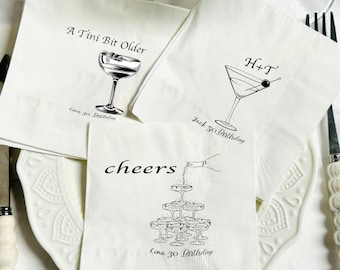 Custom Champagne Tower Cocktail Napkins,Custom Wedding Napkins,Monogrammed Custom Napkins,Custom Napkins,PartyNapkins,Birthday,Bridal Shower