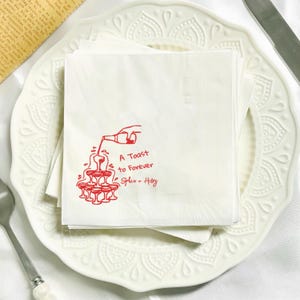 Custom Wedding Napkins, Custom Napkins, Custom Cocktail Napkins with Text, Wedding Cocktail Napkins,Bridal Shower & Engagement Party Decor