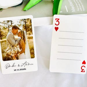 Aangepaste foto speelkaarten, bruiloft speelkaart, blanco speelkaarten, op maat bedrukt spel kaarten, gunsten familiefeest, verjaardagskaarten