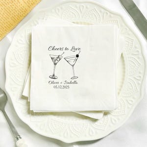 Custom Wedding Napkins,Custom Cheers to love Cocktail Napkins,Custom Napkins,Engagement Party Napkins, Wedding, Bachelorette, Bridal Shower