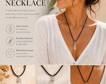 Quartz pendant necklace