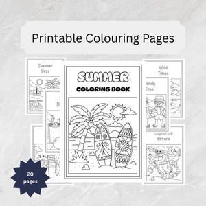 Summer Days Coloring Book | colouring pages | childrens activities | summer colouring | colouring book | colouring pages | printable book