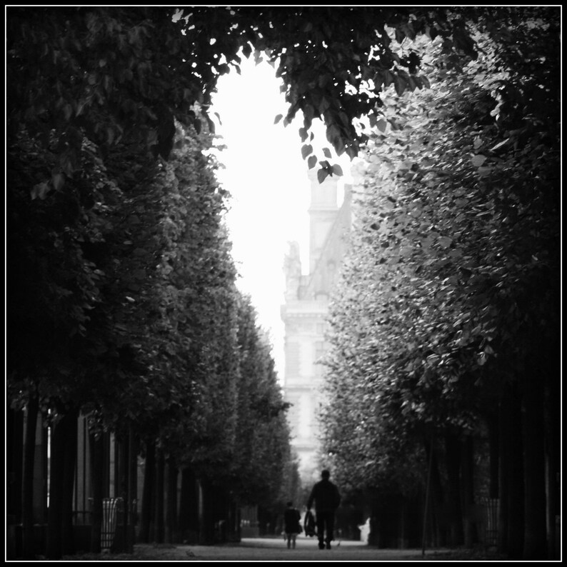 Paris Heart Photo Black and White Paris Photography Louvre Photo I Heart Paris image 1