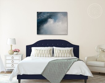 Canvas, Nature Photography, Blue Water, Ocean Photography, Ocean Photo, Wave Photo, Nautical Wall Art, Nautical Theme, Navy Wall Art, Ocean