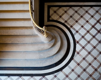 Louvre Staircase Photo, Paris Architecture Print, French Decor