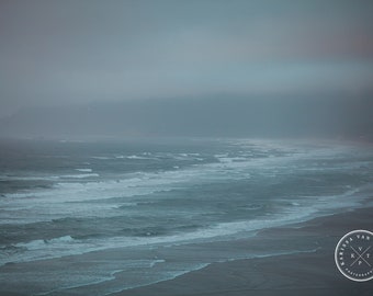 Stormy Ocean Photo, Oregon Coast Fine Art Print