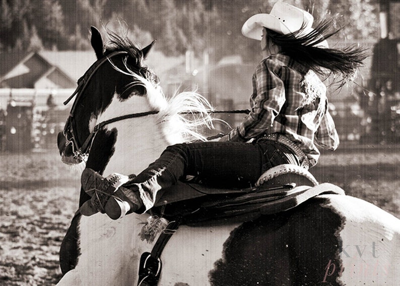 Canvas, Cowgirl photo, Horse photo, Horse photography, Rodeo photo, rodeo photo, cowboy hat, cowgirl hat, nature lover, horses, Horse decor image 2