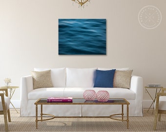 Canvas, Nature Photo, Blue Ocean Water, Ocean Photography, Ocean Photo, Wave Photo, Nautical Wall Art, Nautical Theme, Navy Wall Art, Ocean