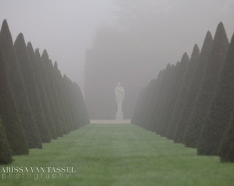 Paris Photography, Paris Wall Art, Paris decor, Parisian, Fog Photo, Paris, Paris Photograph, Versailles Photo, Marie Antoinette