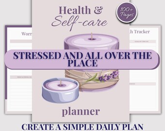 mental health planner for anxiety stress management mindfulness journal daily emotional wellness mood tracker self reflection printable