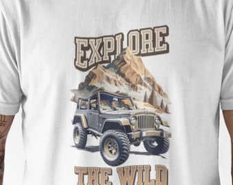 Explore the Wild T-Shirt, 4x4 Off Road Tee Shirt, 4WD Enthusiast, Rock Crawling Gift, Fx4 Off Road Gift