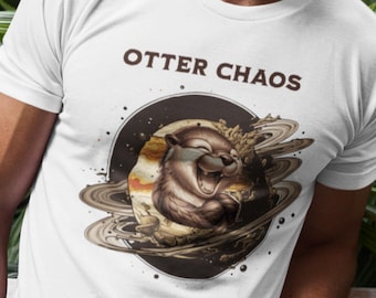 Otter Chaos T-Shirt, Otter Lover Shirt, Cute Otter Gift for Birthdays, Animal Lover Tshirt, Funny Otter Tee
