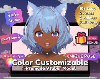 Premade Vtuber Model, Vtuber Model, Vtuber, Live2d Vtuber Model, Color Customizable Vtuber Model, Commercial use, Full Body Rigged