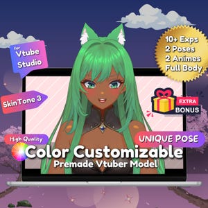 Vtuber Model, Premade Vtuber Model, Vtuber, Live2d Vtuber Model, Color Customizable Vtuber Model, Commercial use, Full Body Rigged
