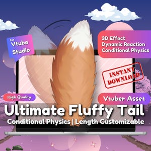 Vtuber Tail Asset, Vtuber Asset Tail, Vtuber Fluffy Tail, Vtuber Tail, Vtuber, Live2d Vtuber Tail, Vtuber Fox Tail, Vtuber Dog Tail, Live2D