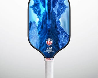 APL Mountain Glacier Landscape Pickleball Paddle - Carbon Fiber & Fiberglass Racket, USAPA  Approved Outdoor Sports