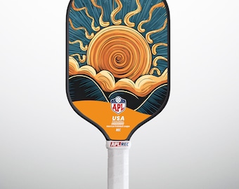 APL Retro Sun Pickleball Paddle - Carbon Fiber USAPA Approved, Professional thermoformed Sports Racket