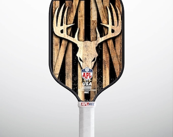 Patriotic Deer Antler Pickleball Paddle – Carbon Fiber Court Racket (USAPA Approved)