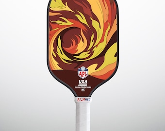 APL Swirling Fire Pickleball Paddle - Carbon Fiber USAPA Approved, Professional Thermoformed Sports Racket