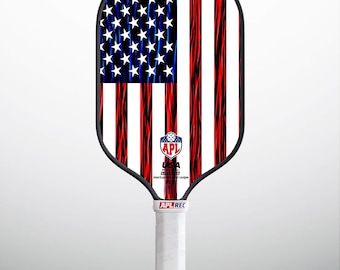 APL  American Flag Pickleball Paddle - Carbon Fiber & Fiberglass Racket, USAPA Approved Sports Gear Paddle