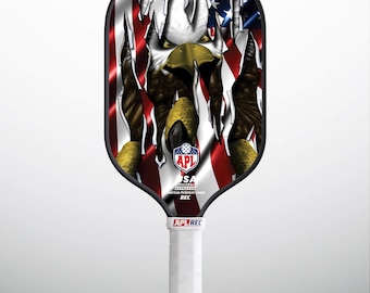 APL Eagle Freedom Pickleball Paddle - Carbon Fiber & Fiberglass Thermoformed Court Sports Racket, USAPA Approved
