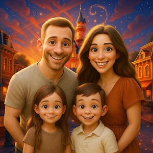 Personalisierte Cartoon animierte Figuren, Benutzerdefinierte Zeichnen Cartoon Portrait vom Foto, Familie 3D Cartoon Portrait, Animation Portrait, Geschenkidee