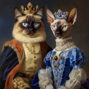 Ritratto personalizzato di coppia reale, stile rinascimentale, dipinto di cane reale, ritratto di cane reale, regalo di ritratto di animale domestico, ritratto di animale domestico rinascimentale