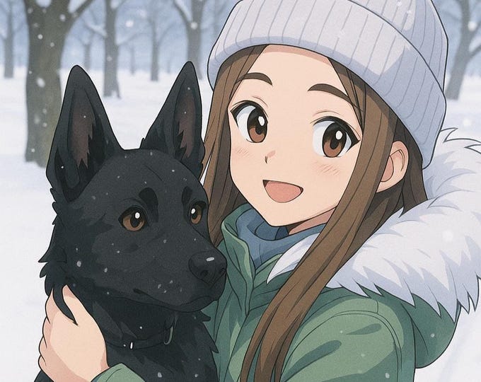 Portrait d'anime entièrement personnalisé, commande numérique de dessin manga, portrait d'animal de compagnie, portrait d'anime de chien, dessinateur de dessin animé, illustrateur de portraits animés