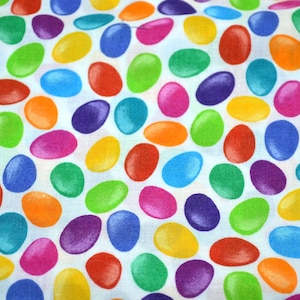Vintage Cranston VIP Fabric - Brightly Colored Easter Jelly Beans - Cotton 44" x 15L