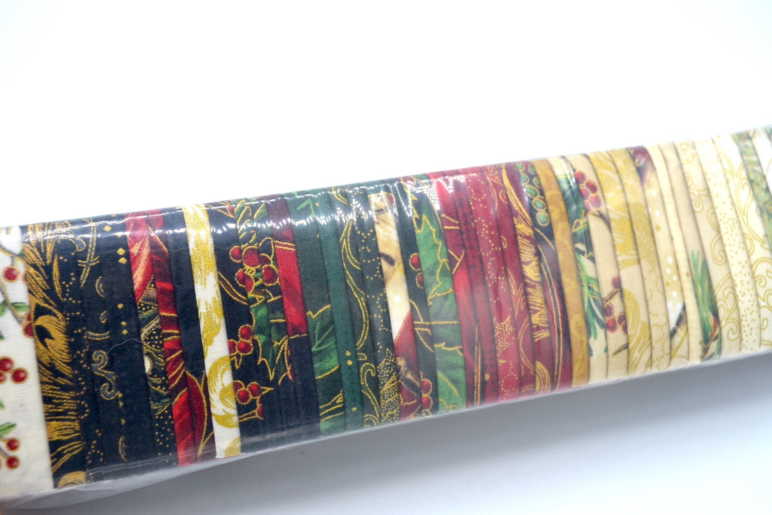Hoffman Christmas Fabric Jingle Pops Jelly Roll JP347 Gold Etsy