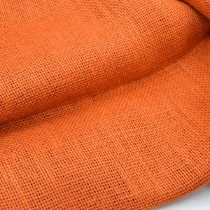 Burnt Orange Burlap Jute Fabric - 46"W x 32"L