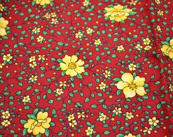 Red Yellow Fabric | Etsy