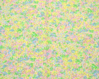 Tissu vintage - petites fleurs pastel aquarelles - coton 44 x 17 po.