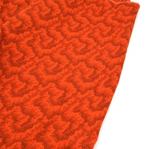 Vintage Fabric - Abstract in Persimmon Burnt Orange - Cotton 42&quot; x 17&quot;L