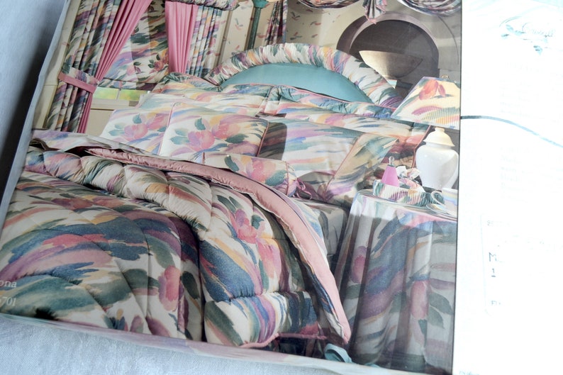 Vintage Bedding Sheet Set Croscill Sedona Brush Stroke Etsy