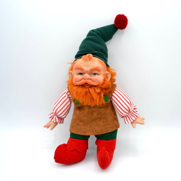 Vintage Dakin Red Beard Gnome - 12" Christmas Elf Doll