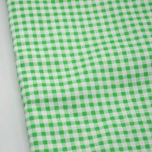 Vintage Fabric - Small Green and White Gingham Check - Cotton By the Half Yard