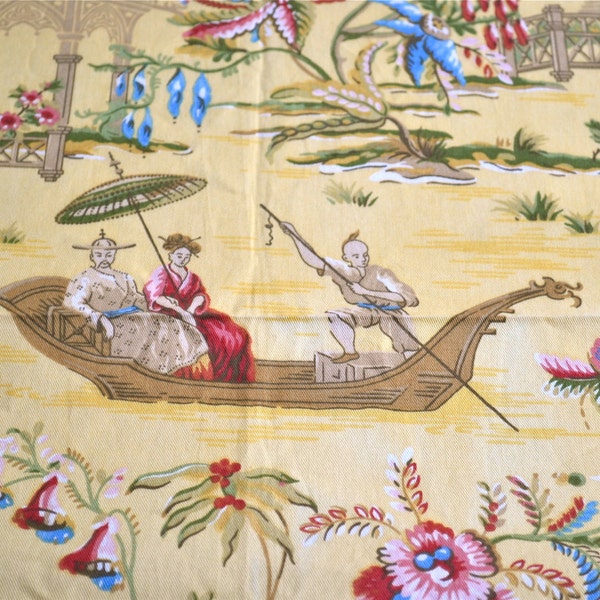 Braemore  Fabric - Yellow Chinoiserie - 56 x 57