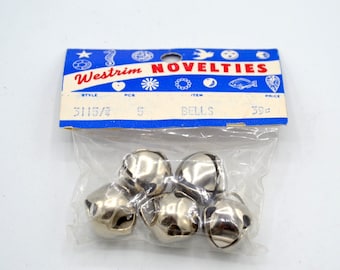 Vintage Christmas Jingle Bells - 5 NOS in Package - Westrim 3/4"