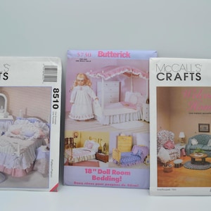 Vintage Craft Sewing Pattern - 18&quot; Doll Furniture Accessories Bedroom Welcome Home - CHOOSE Design - Uncut