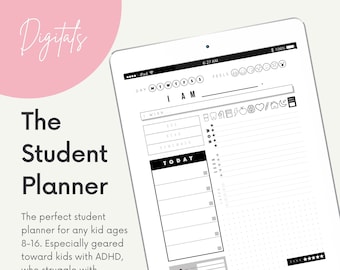 Digital/Printable Student Planner PDF - ADHD Planner
