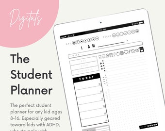 Digital/Printable Student Planner PDF - ADHD Planner