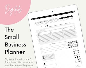 Printable/Digital Small Business Planner PDF - ADHD Planner