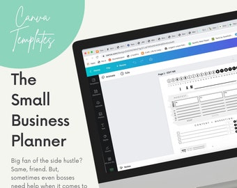 Customizable Small Business Planner - Canva Template - ADHD Planner