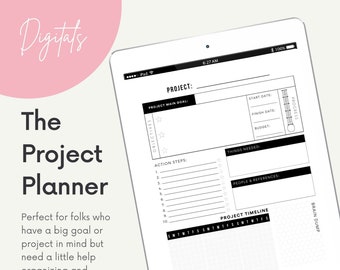 Digital/Printable Project Planner - ADHD Planner - PDF File
